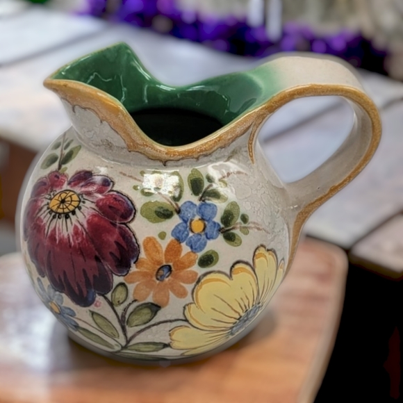 Vintage Royal Gouda Botanical Vase/ Pitcher - Picture 3 of 10